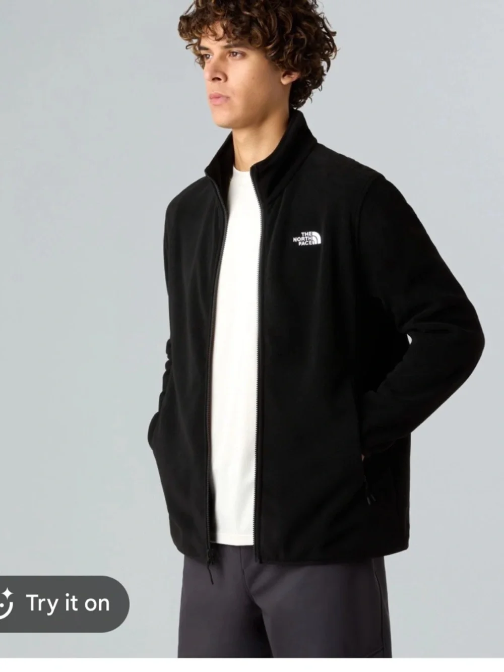 The North Face Men’s Black Full-Zip Lightweight Fleece Jacket Small